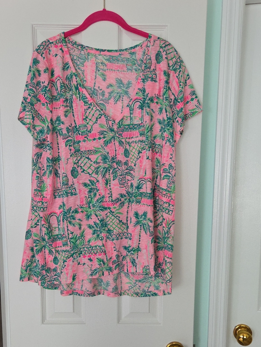 Lilly Pulitzer Pink Tropical Print Swim Cover-Up